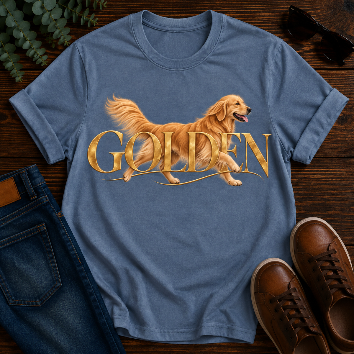 Golden Elegance Retriever Tee