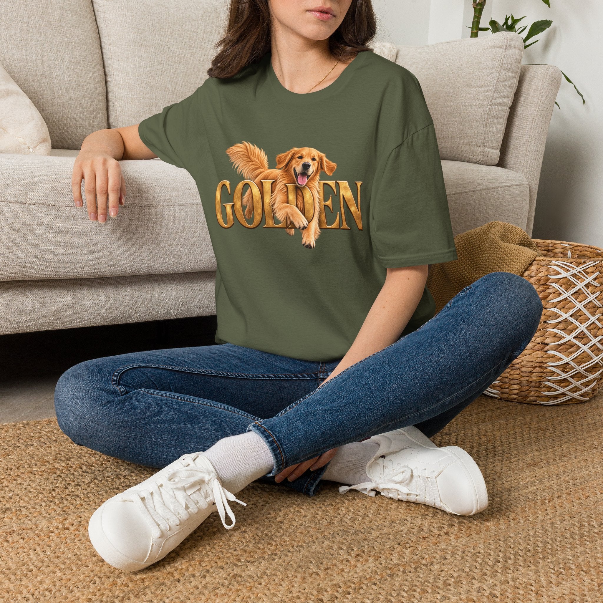 Golden Retriever T-Shirt — Happy Golden Dog Graphic Tee