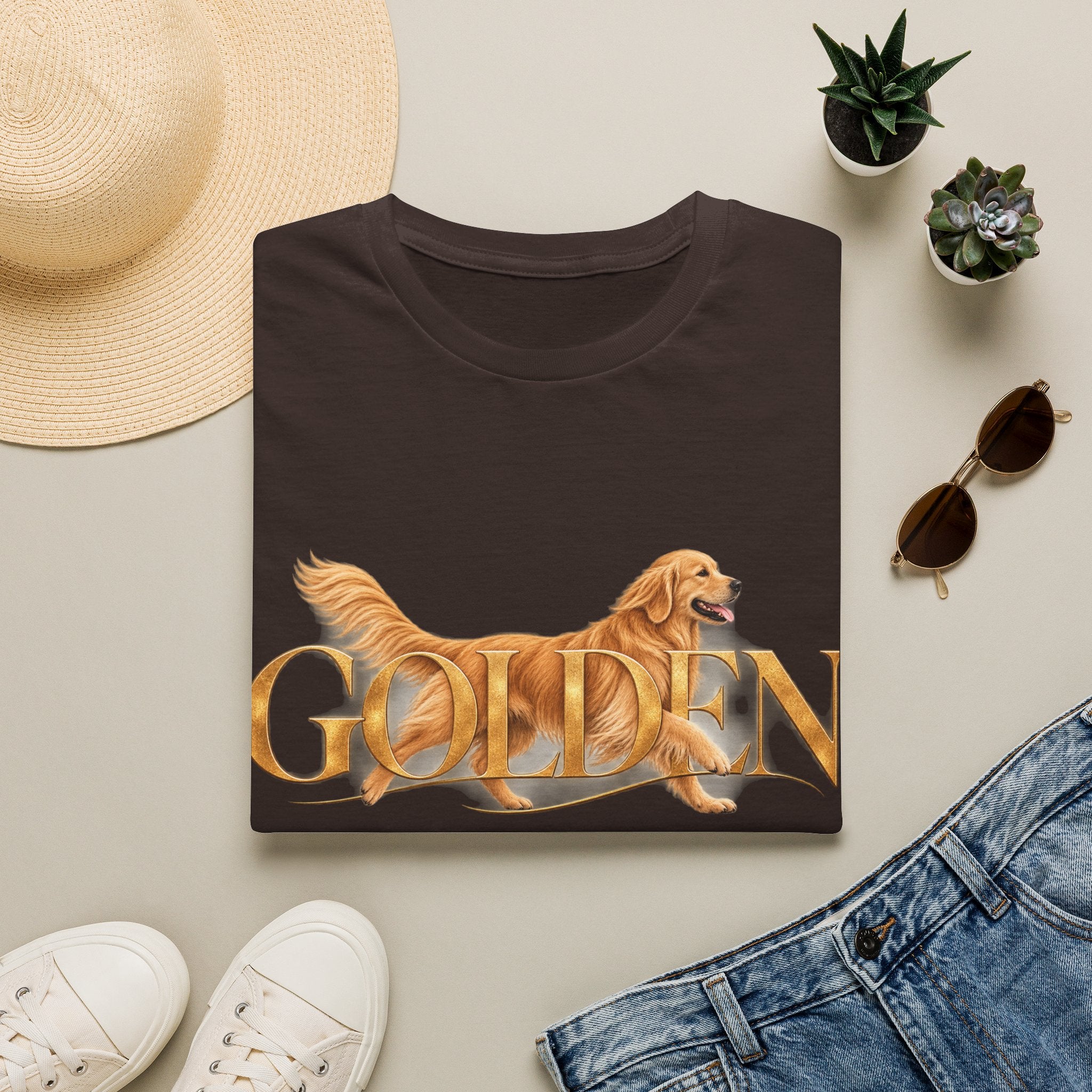 Golden Retriever T-Shirt — Happy Golden Dog Graphic Tee