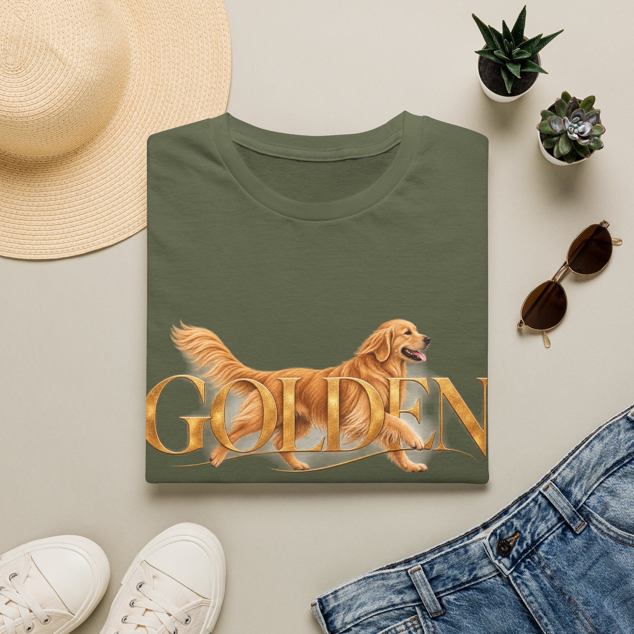 Golden Retriever T-Shirt — Happy Golden Dog Graphic Tee