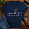 Golden Retriever Heartbeat T-Shirt — Dog Lover Graphic Tee