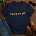 Golden Retriever Fetch Tee — Running & Jumping Dog Graphic T-Shirt