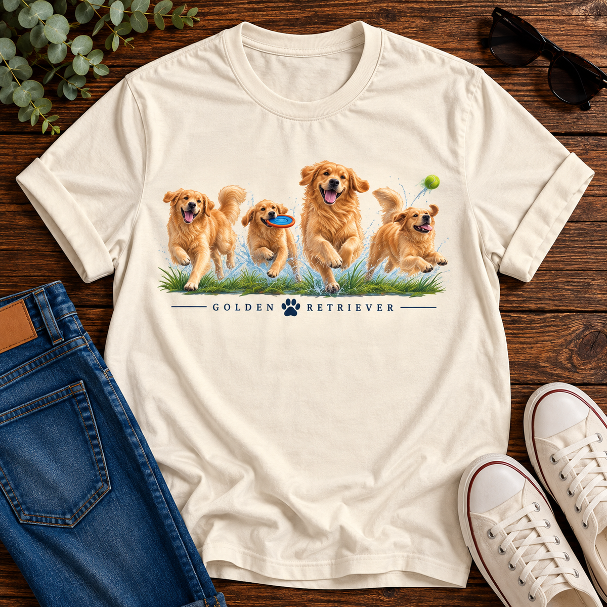 Golden Retriever Pack Tee