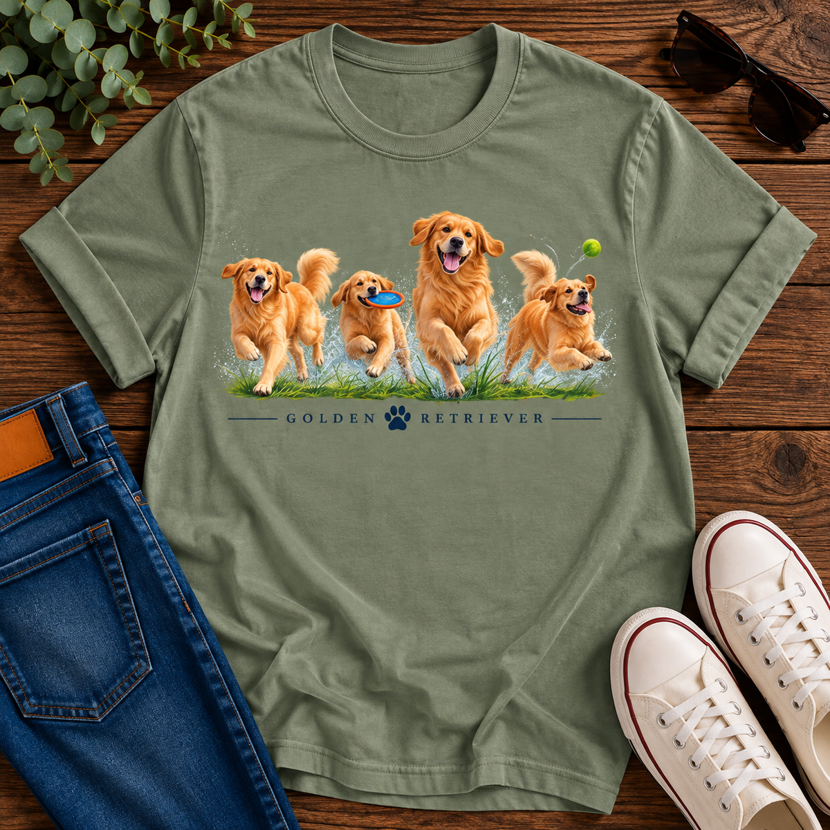 Golden Retriever Pack Tee