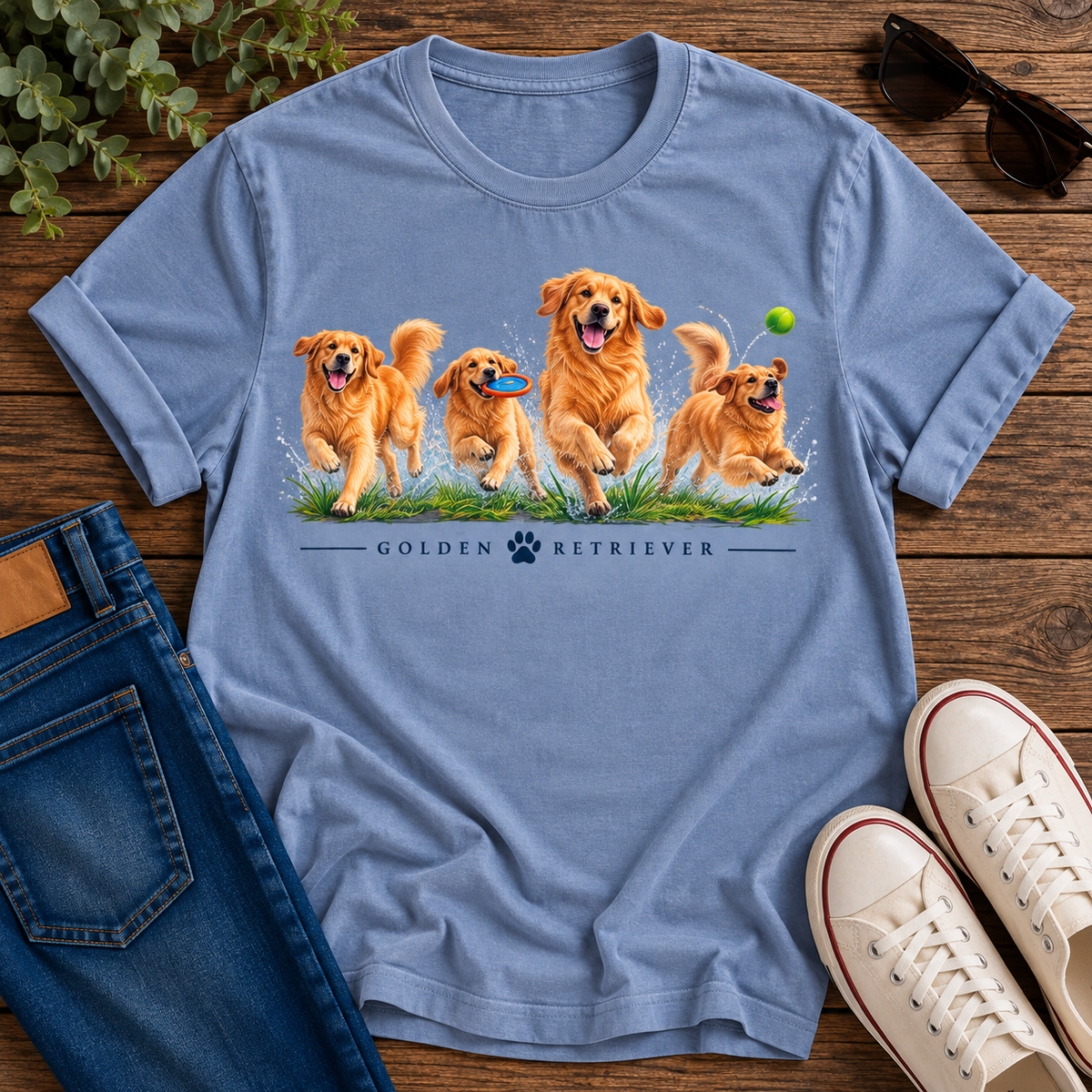 Golden Retriever Pack Tee