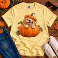 Pumpkin Golden Retriever Puppy Tee