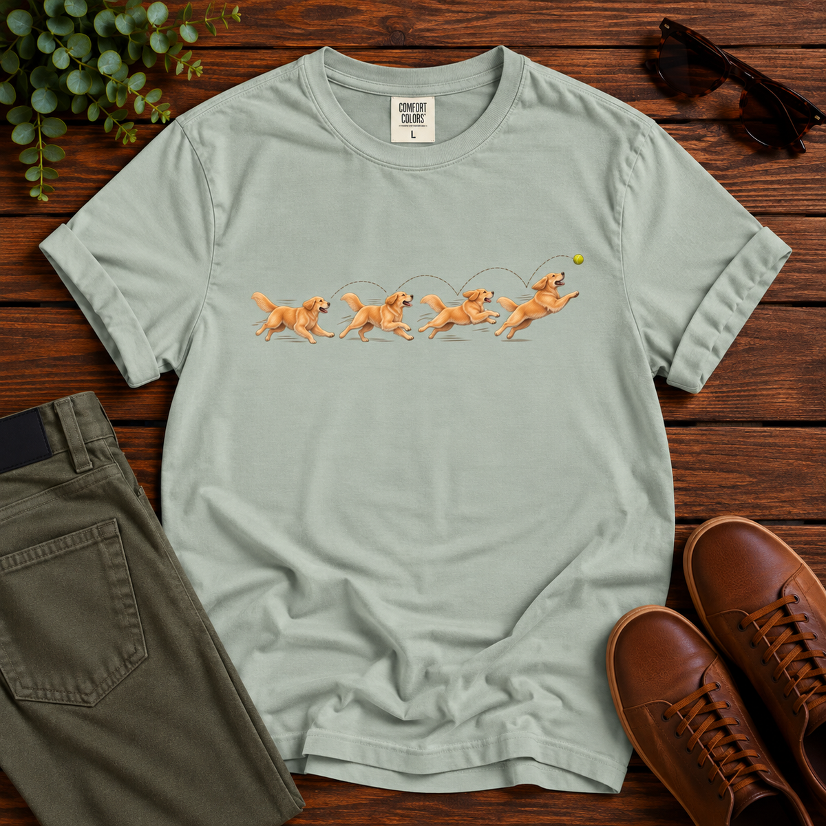 Golden Retriever Running Tee