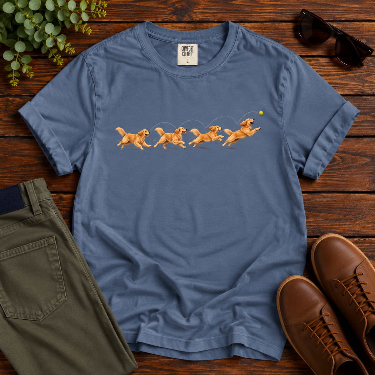 Golden Retriever Running Tee