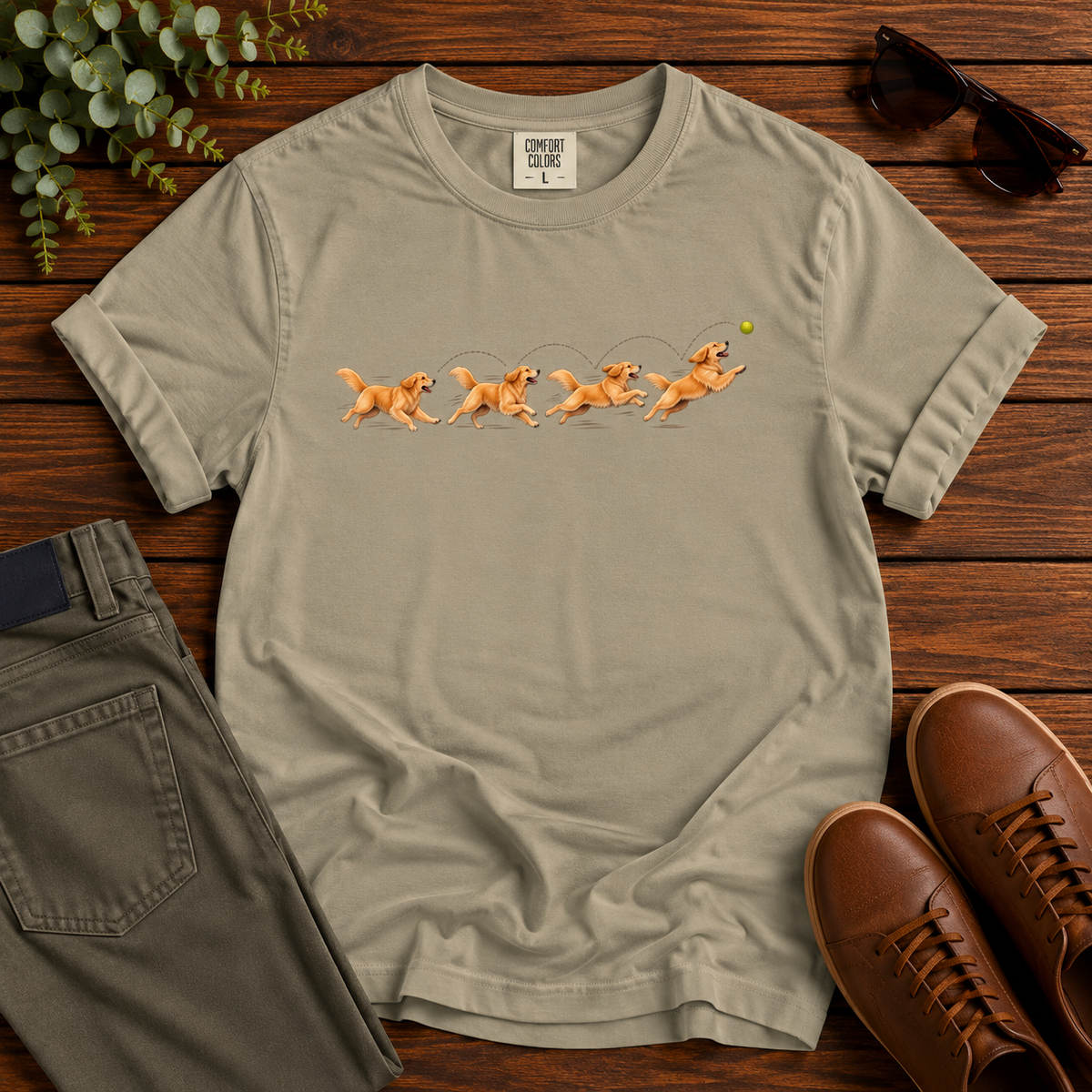 Golden Retriever Running Tee