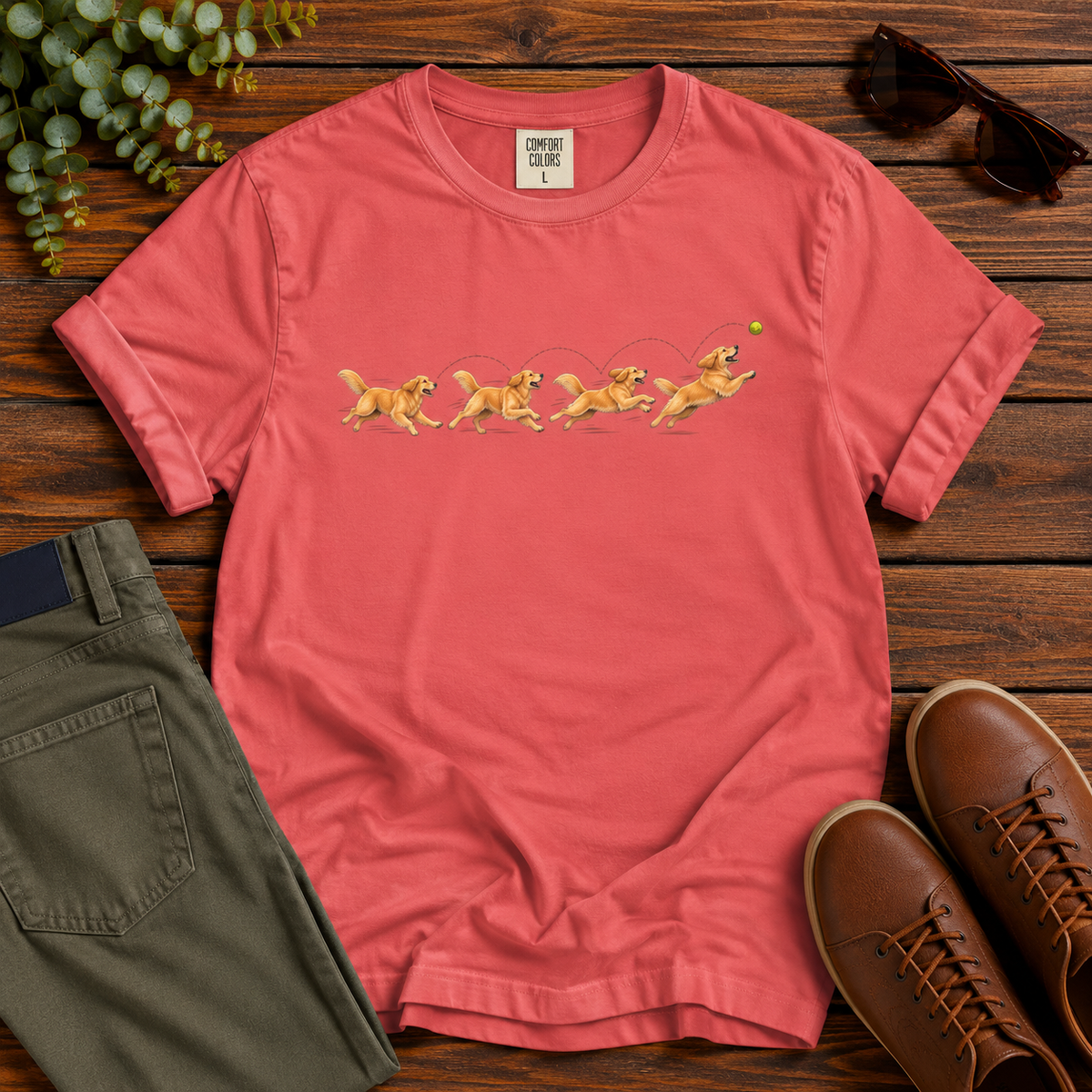 Golden Retriever Running Tee