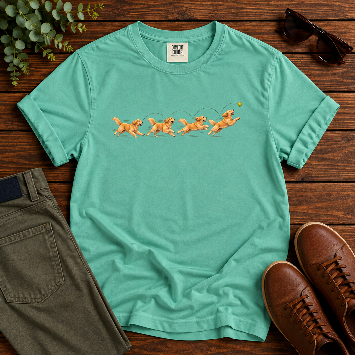 Golden Retriever Running Tee