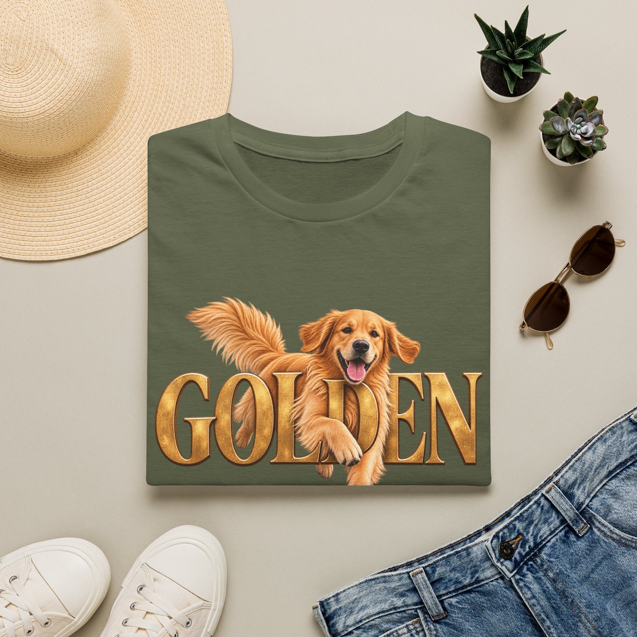 Golden Retriever T-Shirt — Happy Golden Dog Graphic Tee