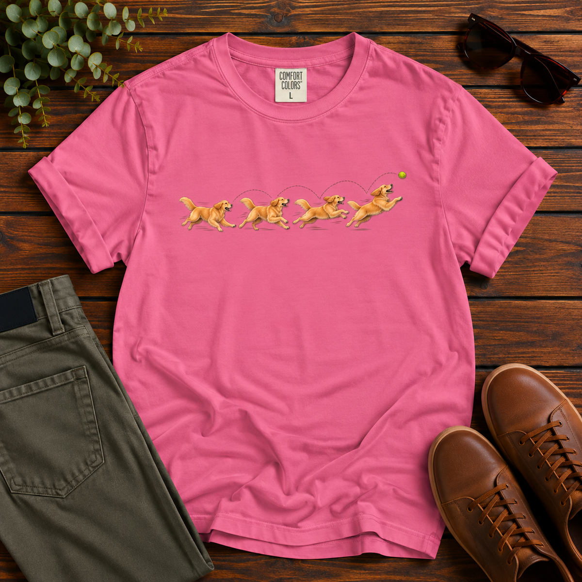 Golden Retriever Running Tee